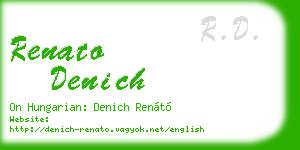renato denich business card